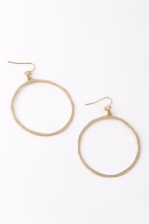 Crooked Circle Cutout Simple Dangle Earring 5EBJ5